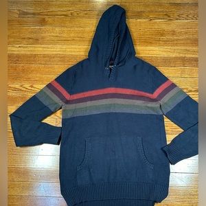 Retrofit Mens Knit Sweater Hoodie Size‎ Medium Pullover MultiColor